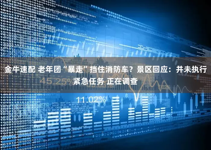 金牛速配 老年团“暴走”挡住消防车？景区回应：并未执行紧急任务 正在调查